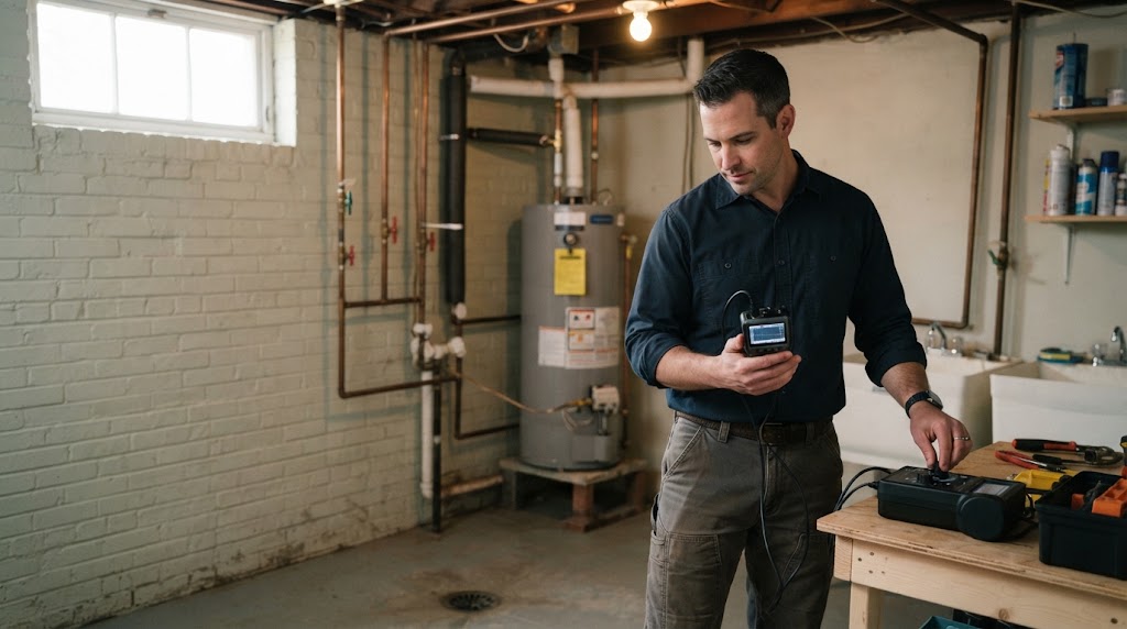 Call leak detection Long Branch NJ specialist on phone for diagnostic consultation